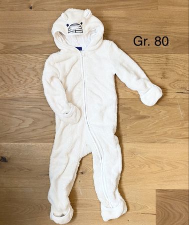 Flauschiger Baby-Overall, Gr. 80, Bärli-Look🐻!
