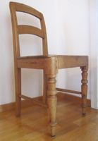 Antiker Stuhl aus Massivholz, Vintage Look