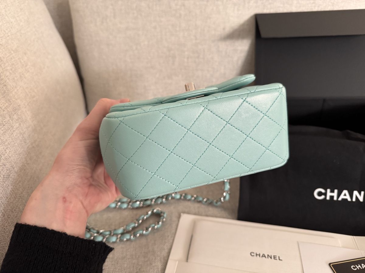 Chanel Borse da donna: Chanel Mini Flap Bag - Tiffany Blue – Usato da Therwil venduto da as_good_as_new 2