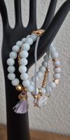 Stylisches 4 Teiliges Armband Set mit weissen Howlith Steine