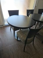 Schwarze Bistro-Tische, Gastro, rund 2 Stück à 30.-