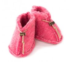 Schafwolle Babyfinkli 100 % Schafwolle 0-6 Monate Rosa