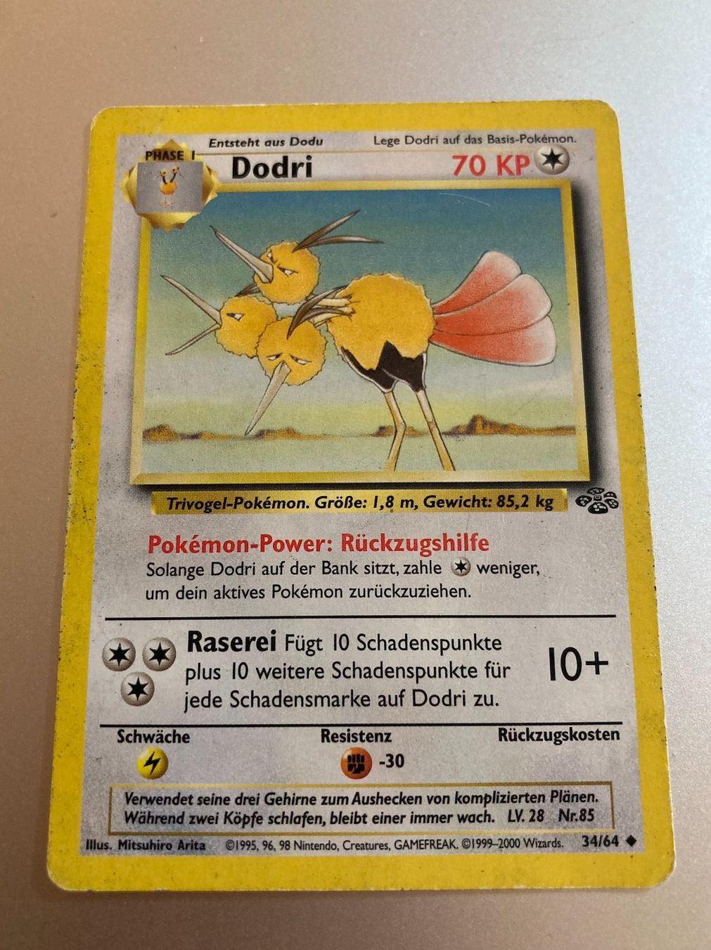 Pokémon Sammelbilder & Trading cards: Carte Pokemon DODRIO 34/64 – Gebraucht aus Trélex von Microcx2