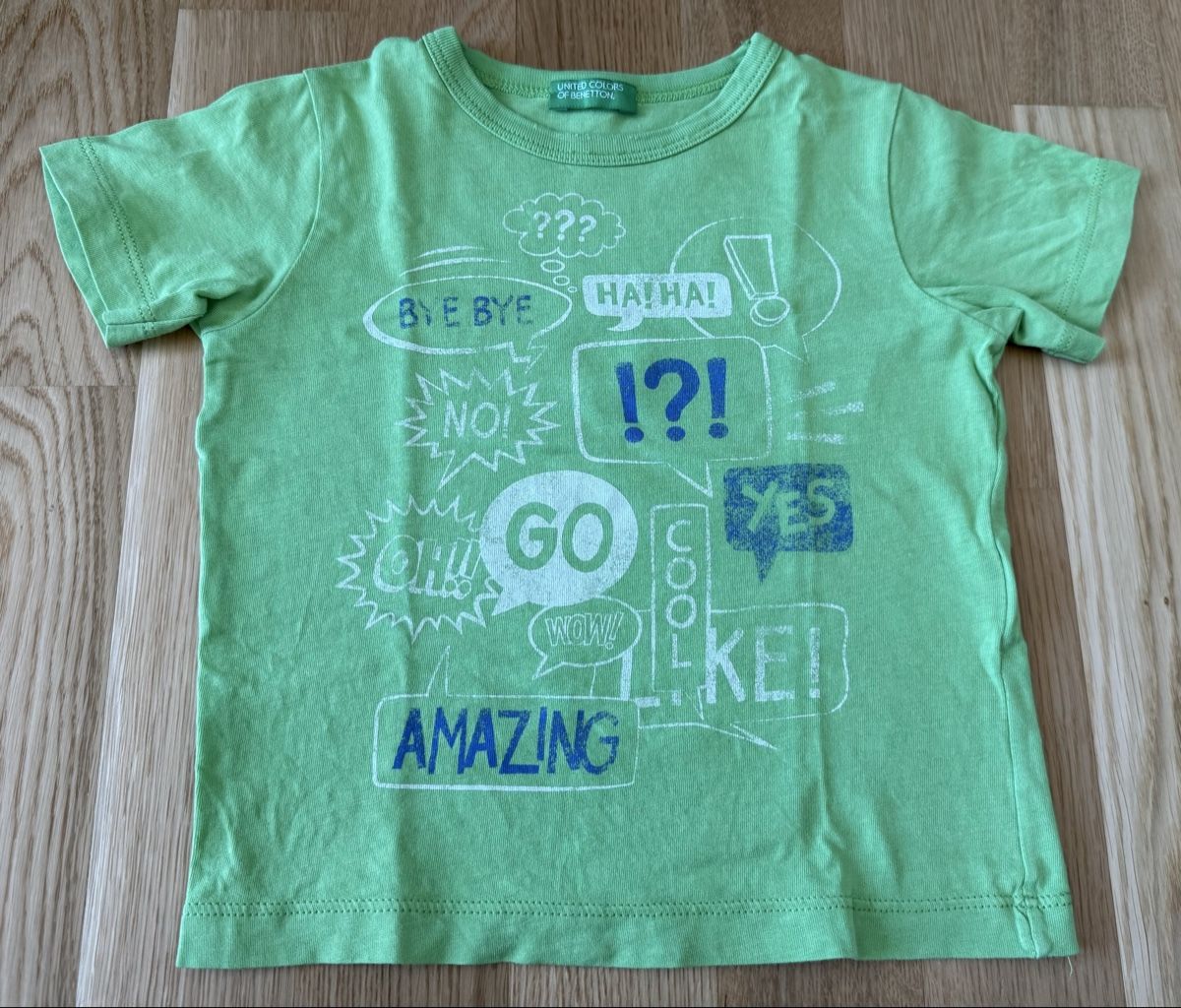 Benetton Camicie, T-shirt & Polo: Benetton - T-shirt, vert clair, taille 90 / 2 ans – Usato da Genève venduto da valmath