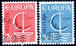 SERIE EUROPAMARKEN 1966 GESTEMPELT AM AUSGABETAG - UT58