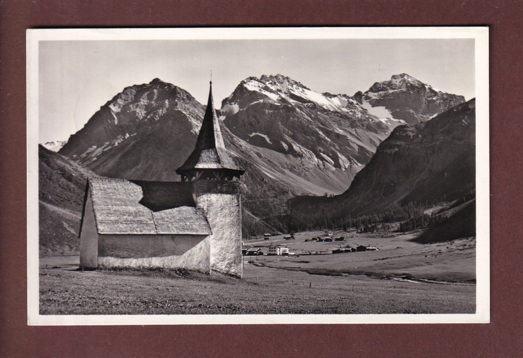 Cartoline postali: Davos - SERTIG KIRCHLEIN - 1959 – Usato da Pully venduto da nicecards