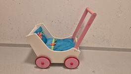 HABA Lauflernwagen / Puppenwagen in Weiss und Rosa