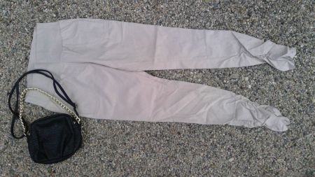 Pantalon beige de grossesse, taille 3/M-L, Neuf