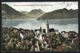 Vitznau, an der Kirche mit dem Vierwalds