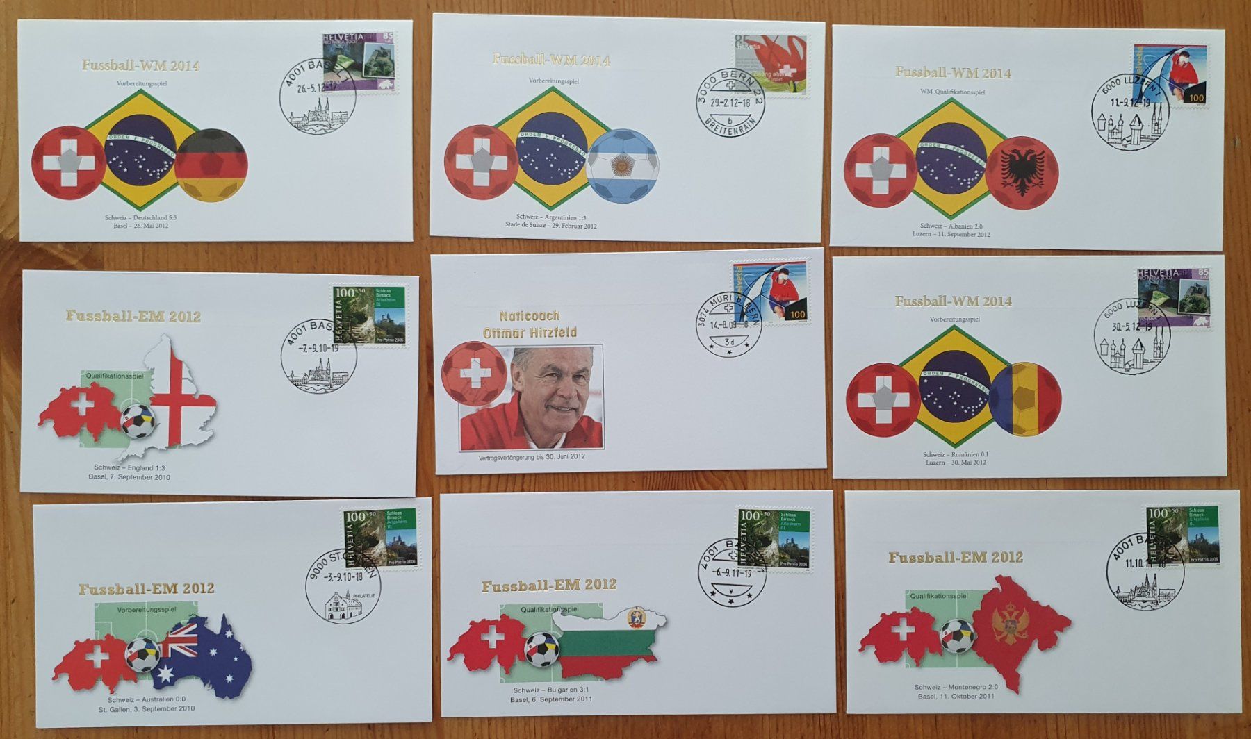 Alle Briefmarken: 45: Belege  Fussball EM - oder Weltmeisterschaft 2008 / 2012 – Gebraucht aus Dällikon von Minita 4