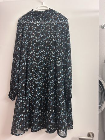 Tom Tailor Denim Kleid Gr. L – Chiffonkleid mit Unterkleid