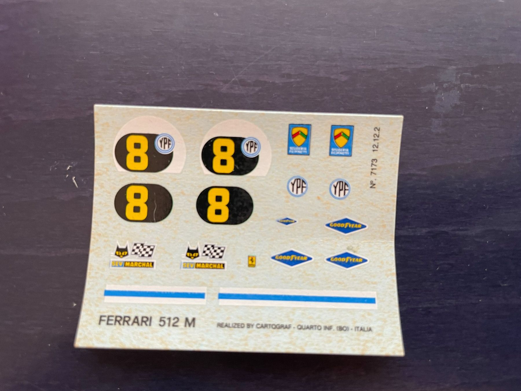 Aufkleber: ferrari 512 M decal rennwagen 1:43 – Neu (gemäss Beschreibung) aus Wohlen AG von Erelpowerline