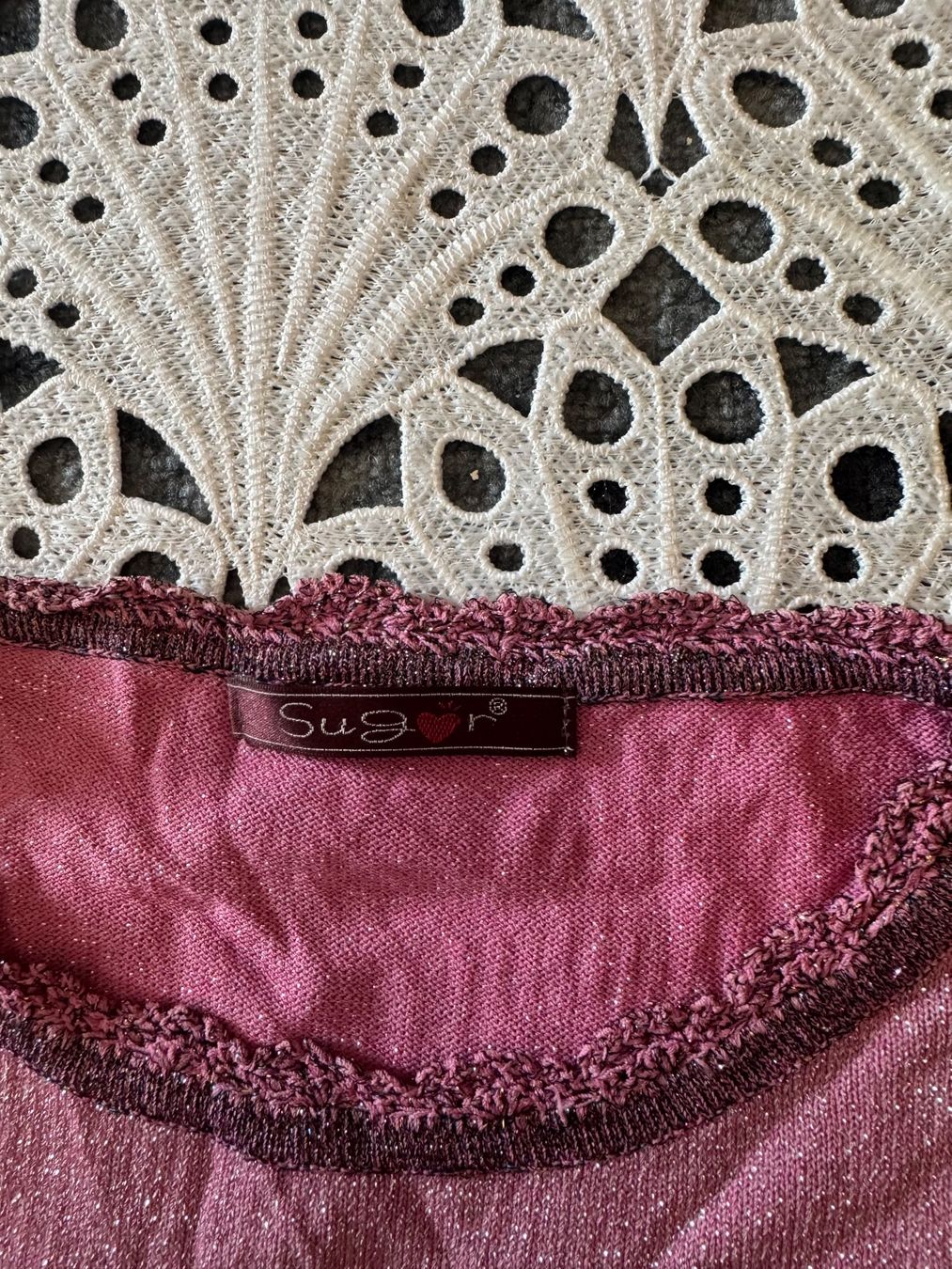 Pullover & Sweatshirts: Zweifarbiger Feinstrickpullover Altrosa Violett Gr M – Gebraucht aus Frenkendorf von Style365 7