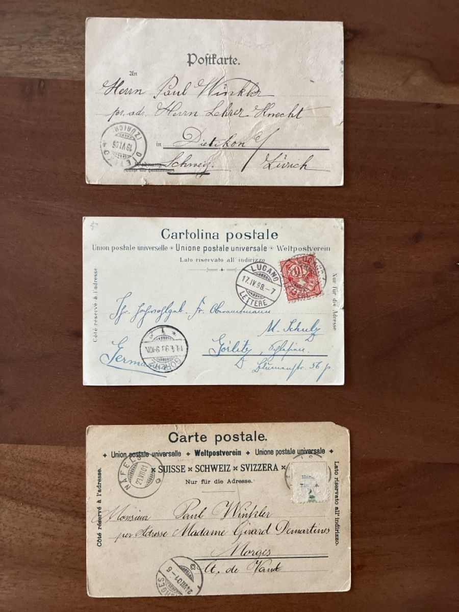 Cartoline postali: 3 Antike Ansichtskarten Schweiz zum Retten! – Difettoso da Oftringen venduto da Cla.vD.74 1
