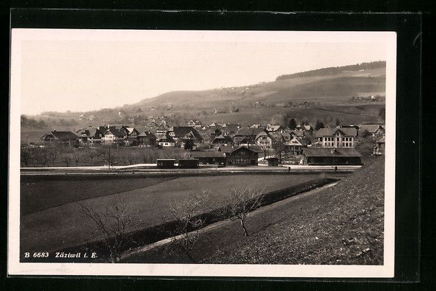 Cartoline postali: AK Zäziwil i. E., Blick auf den Ort – Usato da Berlin venduto da bartko-reher