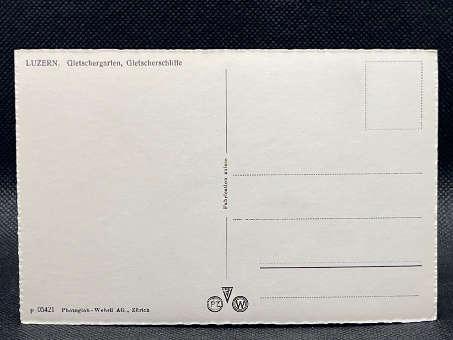 Cartoline postali: Luzern Gletschergarten, Gletscherschliffe – Usato da Widnau venduto da Brusi9 1