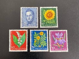 Satz Pro Juventute 1961 mit Ersttag Vollstempel