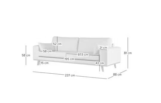 Sofas: 3-er Sofa "Billund" (Strukturstoff Pari: Sand) – Gebraucht aus Einsiedeln von Perttunen23 5
