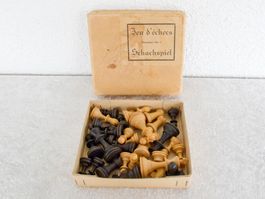 SCHACHFIGUREN Vintage Holz Schach Spiel