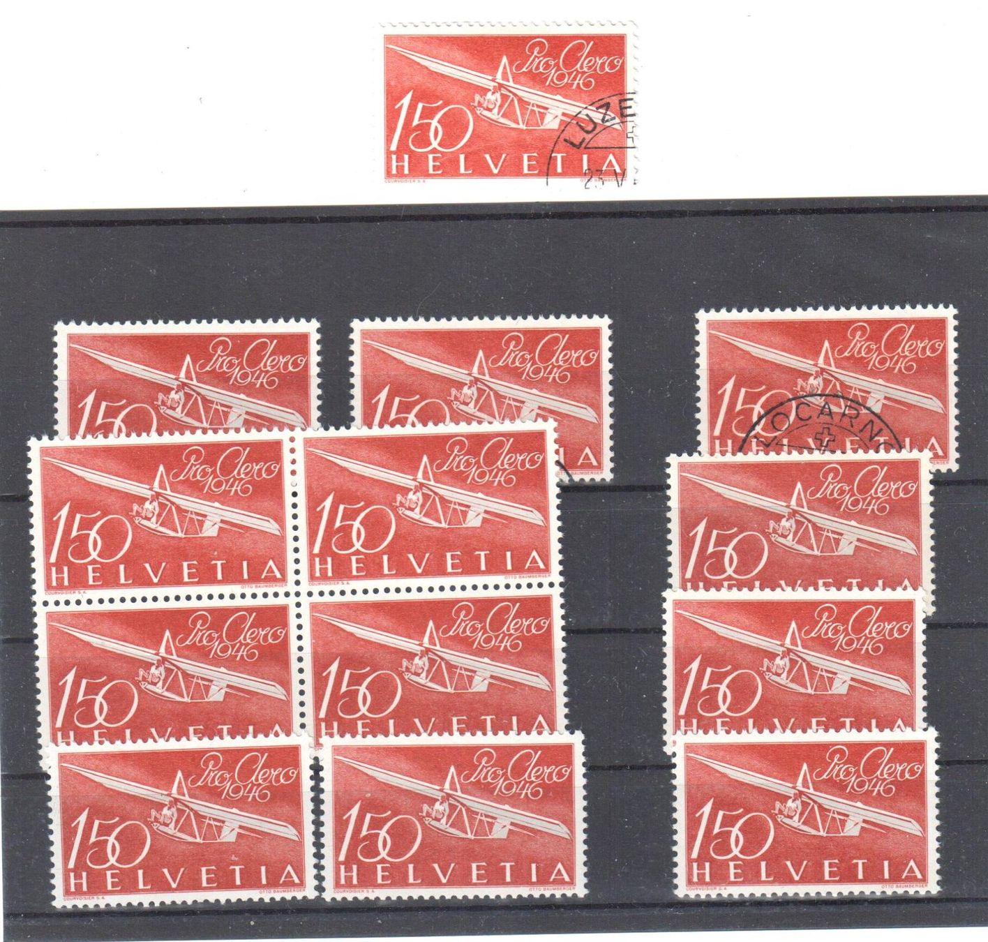Alle Briefmarken: LOT PRO AERO 1946 – Gebraucht aus Glattfelden von Schmue23