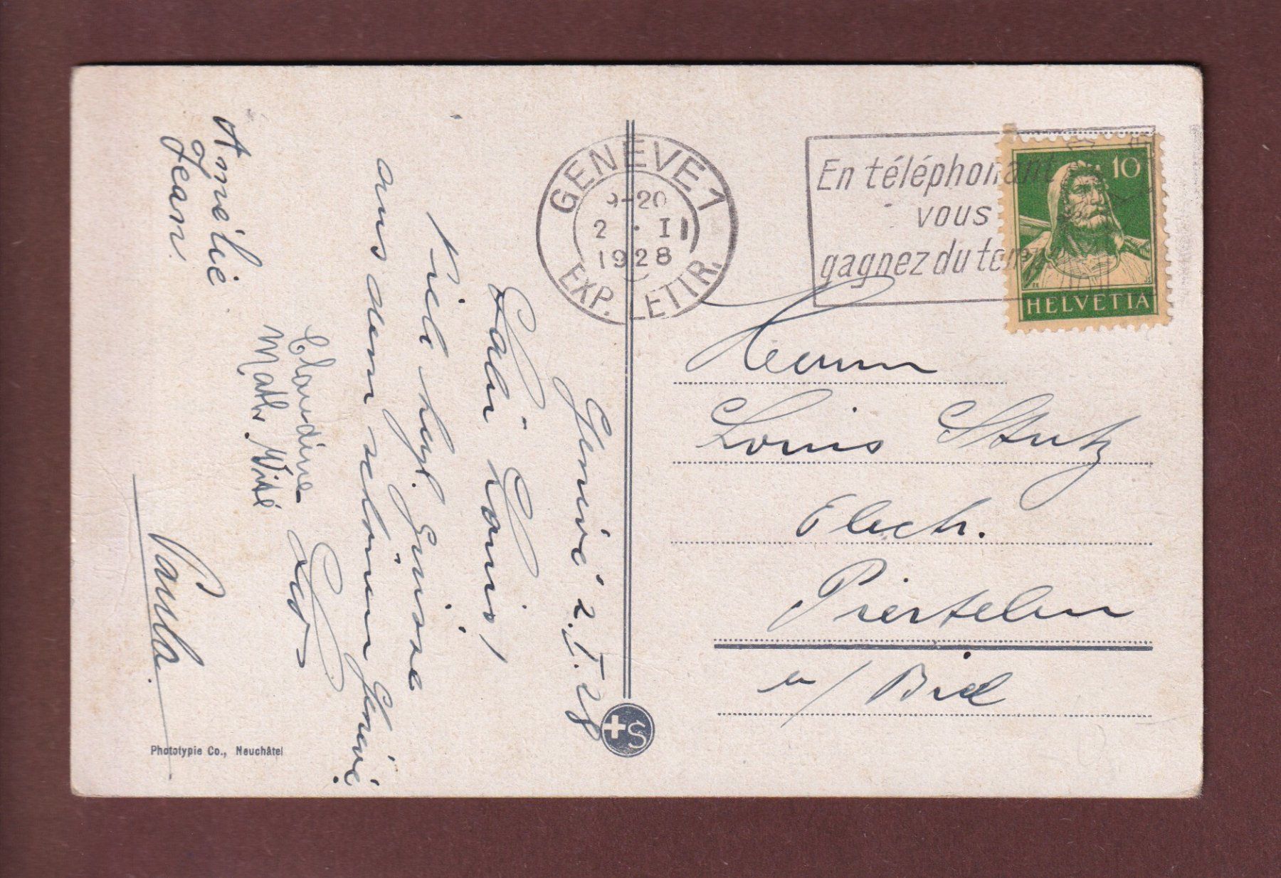 Cartoline postali: GENEVE - La Corraterie - 1928 – Usato da Pully venduto da nicecards 1
