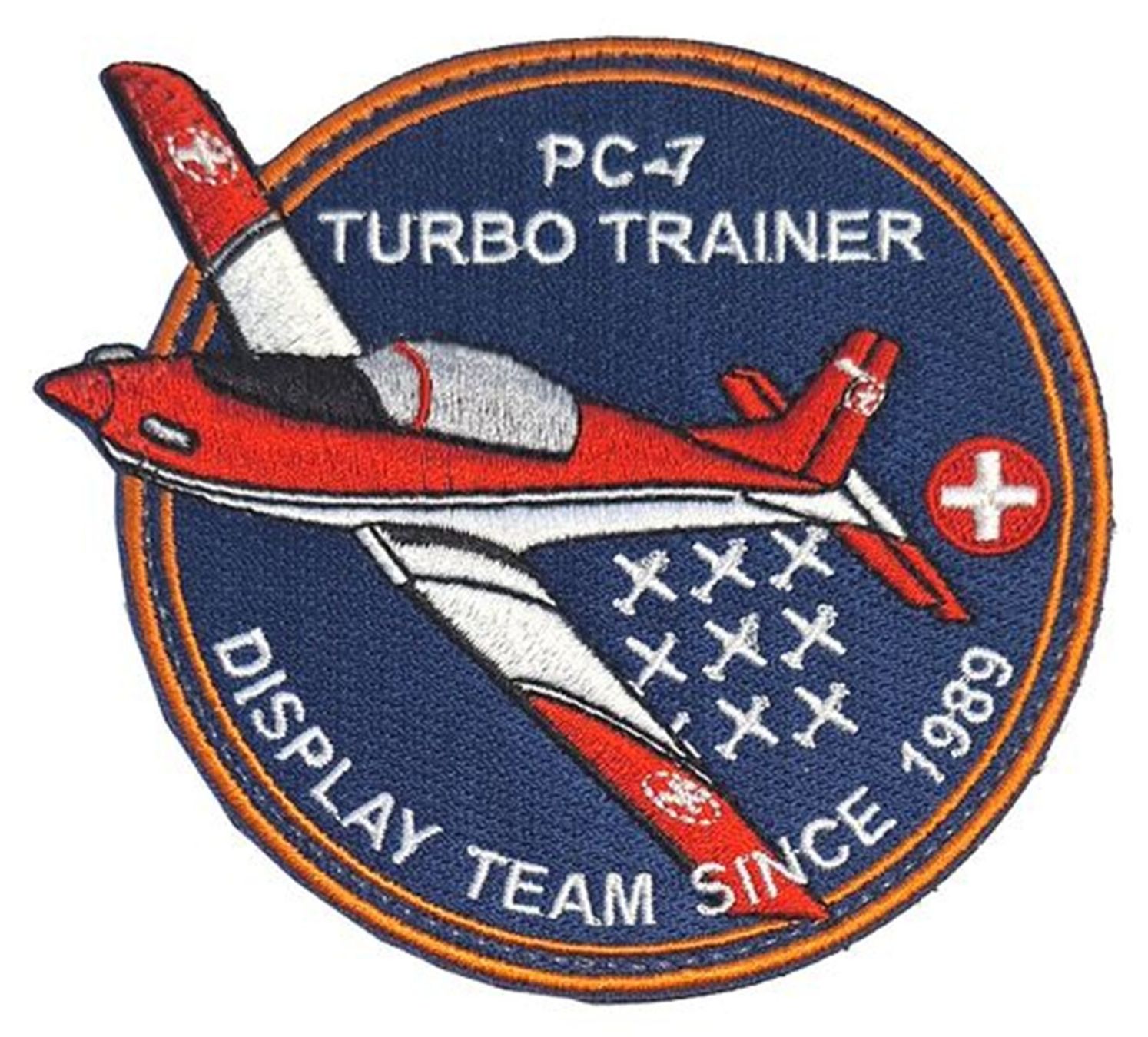 Schweizer Armee Placchette & Badge: PC-7 Turbo Trainer Display Team Patch Seit 1989, Stoff Swiss – Nuovo (secondo la descrizione) da Emmenbrücke venduto da airplane47