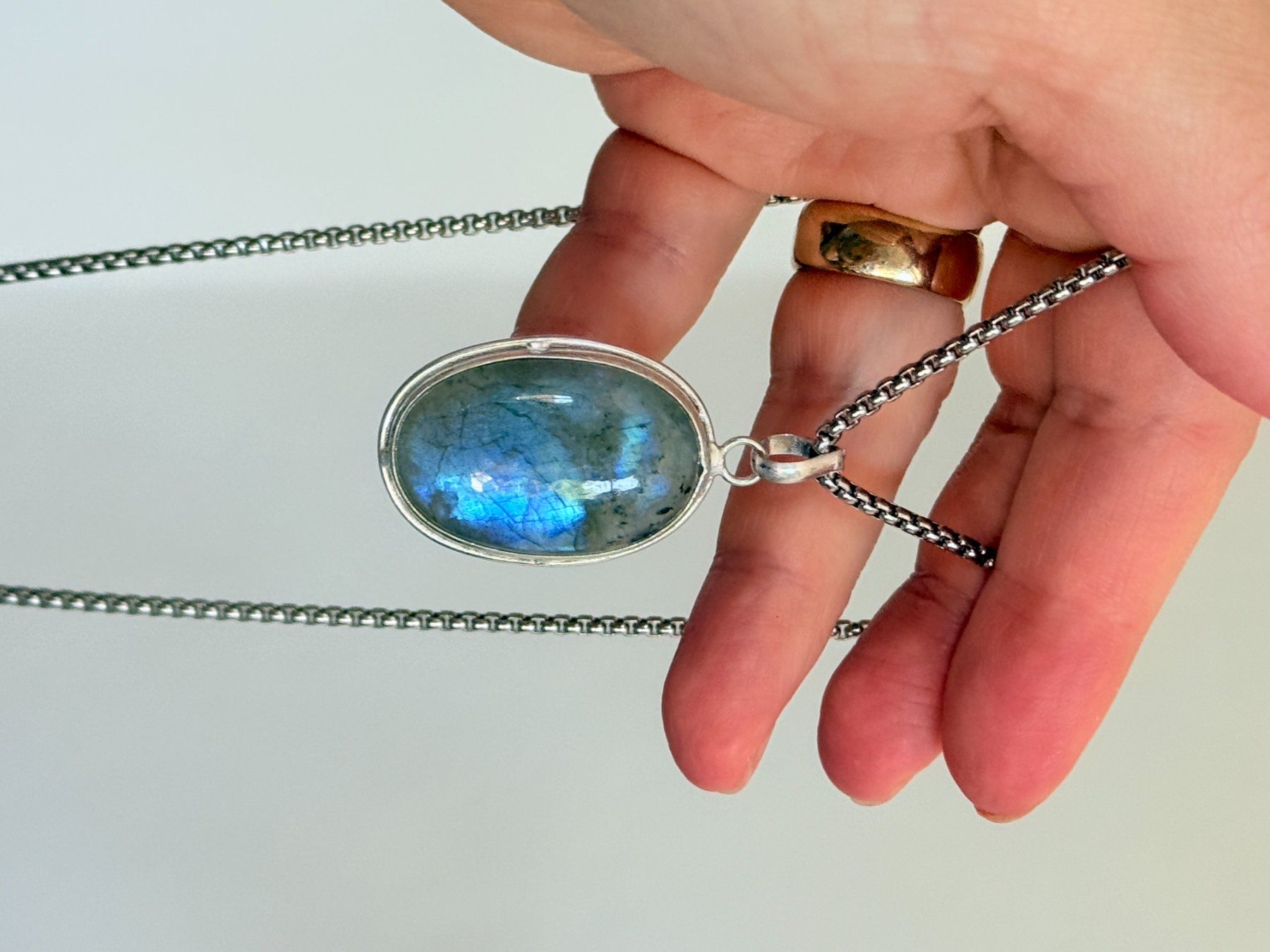 Catenine: Collier pendentif labradorite - Élégant ✨ – Nuovo e nell'imballaggio originale da Genève venduto da AWWA 5