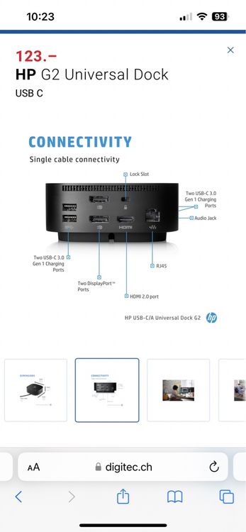 HP USB-C/A Universal Dock G2 (Neu und originalverpackt) in Mauensee für ...