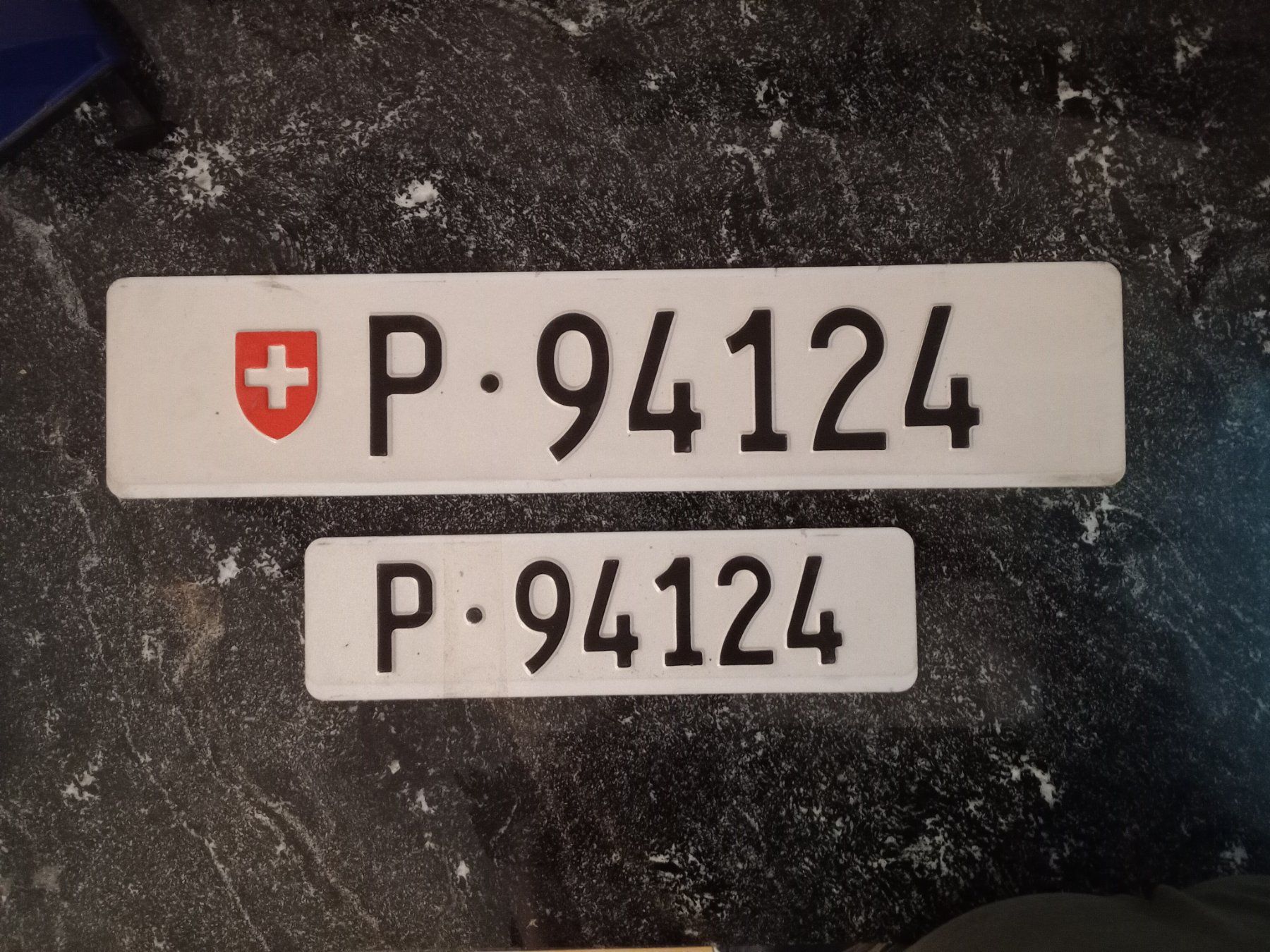 Schilder: 2x Nummernschild PTT Post ausrangiert 94124 – Gebraucht aus Küttigen von Melisch1000