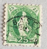 1252) 67B, Stehende Helvetia grobe Zähnung Kt 30