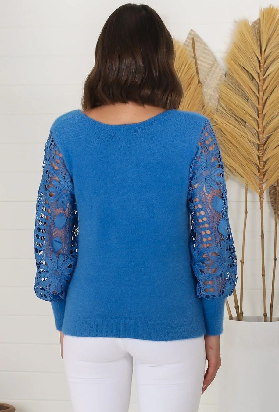 Maglioni & Felpe: Blauer Damenpullover mit Spitzenärmeln Gr. S – Nuovo e nell'imballaggio originale da La Comballaz venduto da Priska_92 6