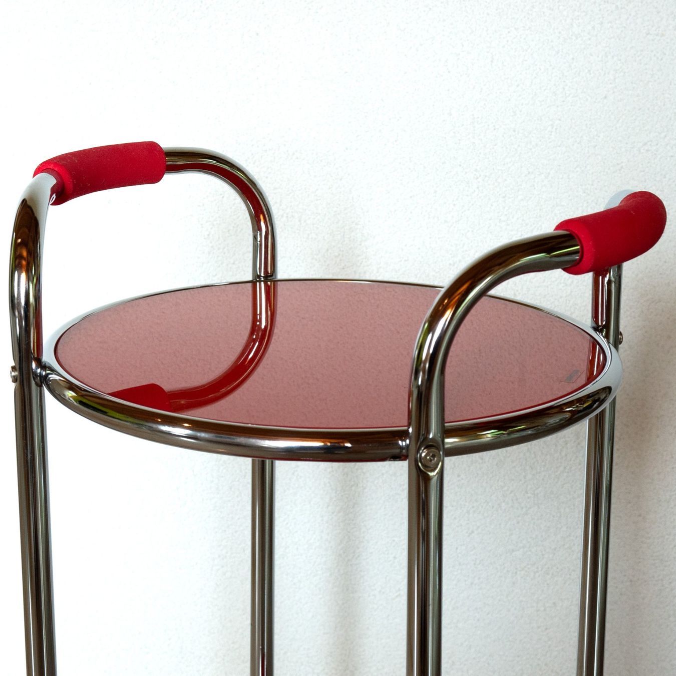 Tavoli: Designtischchen aus Chromstahl und Glas – Usato da Lützelflüh-Goldb venduto da Harriho 1