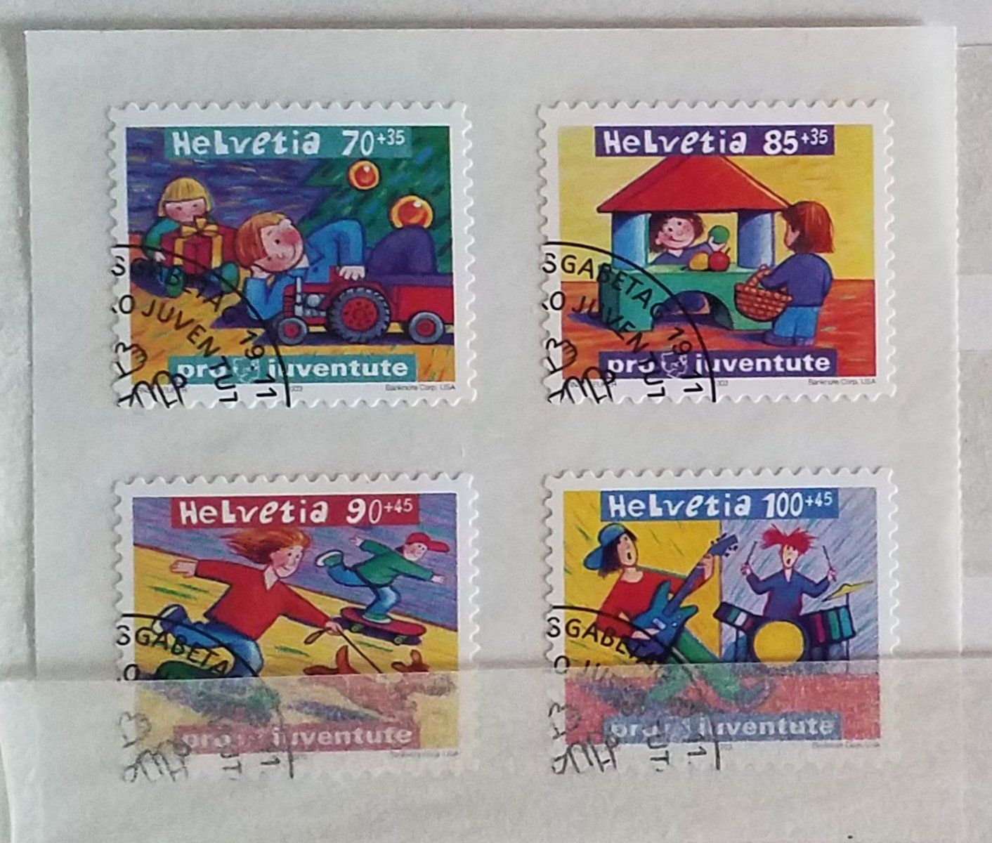 Alle Briefmarken: 2003 Pro Juventute Satz Ersttag Eckstempel auf Folie – Neu (gemäss Beschreibung) aus Baden von Eggi
