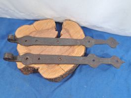 2 antike Tür Bänder, 45.5cm, Schmiedeisen (LOT2421X#TBS1)