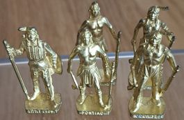 5x Berümte Indianer Häuptlinge II 1985 Gold