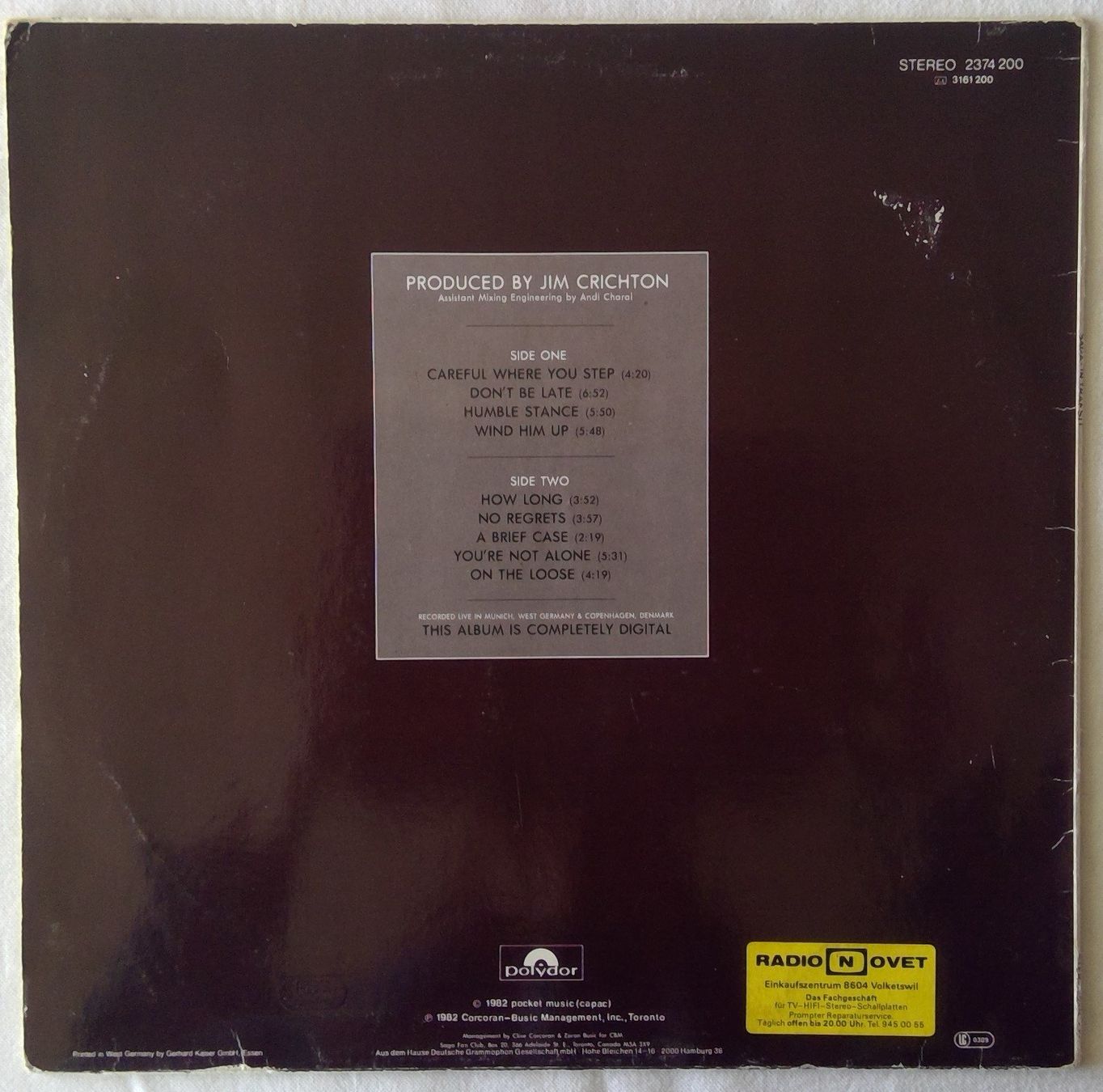 Dischi in vinile: Saga – In Transit - LP - 1982 - First Press – Usato da Uster venduto da Zardodel 1