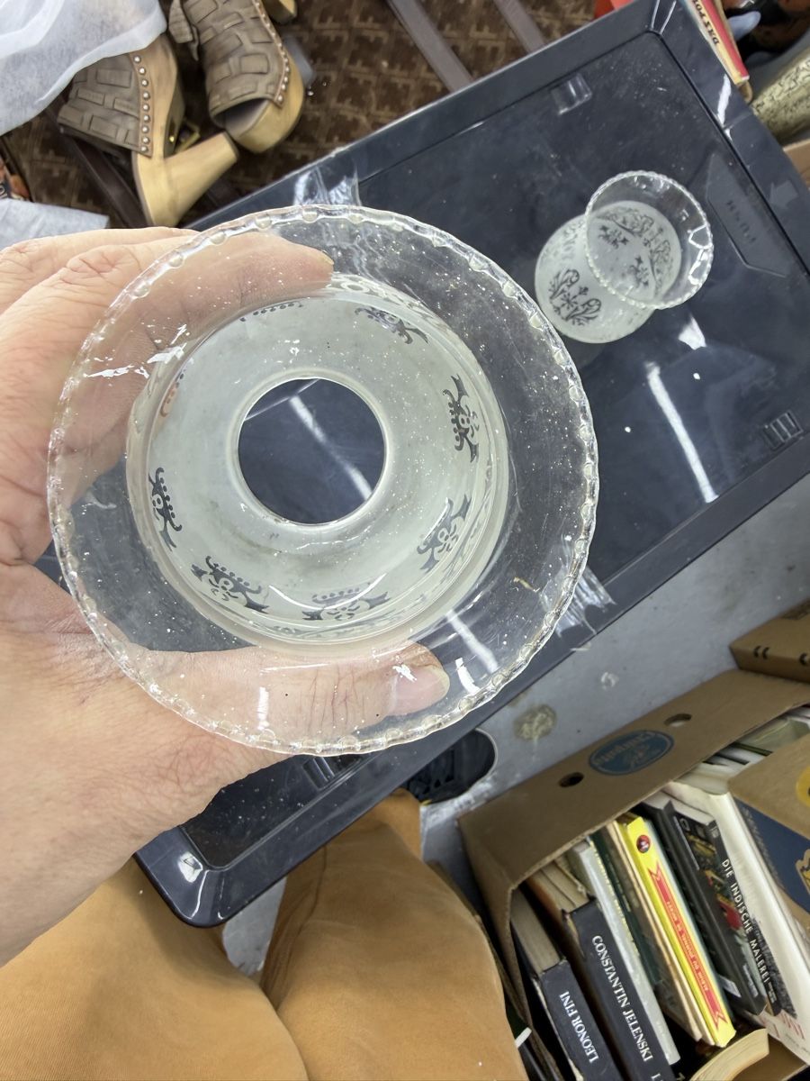 Paralumi: 2 Lampenschirme Glas Cloches verre – Usato da Wettingen venduto da NickInc 3