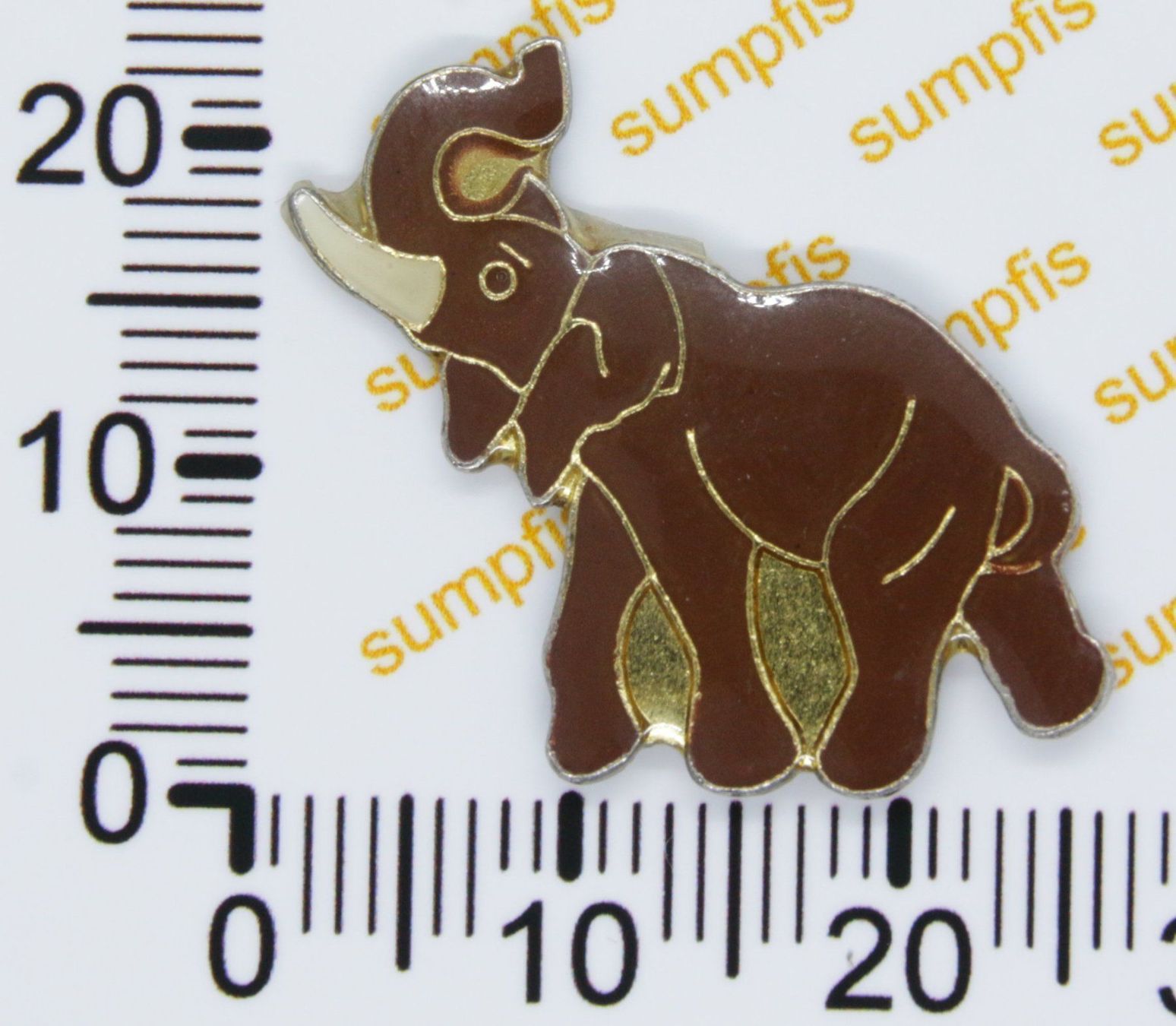 Placchette & Badge: Elefant in braun - Pin – Usato da Winterthur venduto da sumpfis