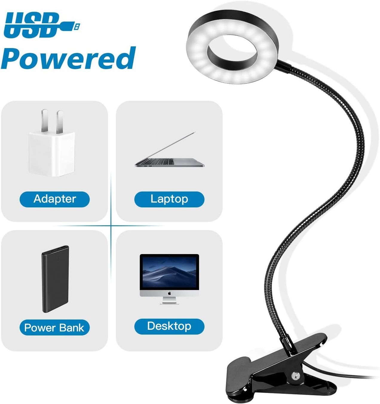 Sonstiges zu Optik: 48LED USB Leselampe mit Klemme 360° – Neu und originalverpackt aus Châtelaine von topshop.switzerland 8