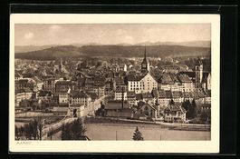 Aarau, Ortsansicht mit Brücke aus der V