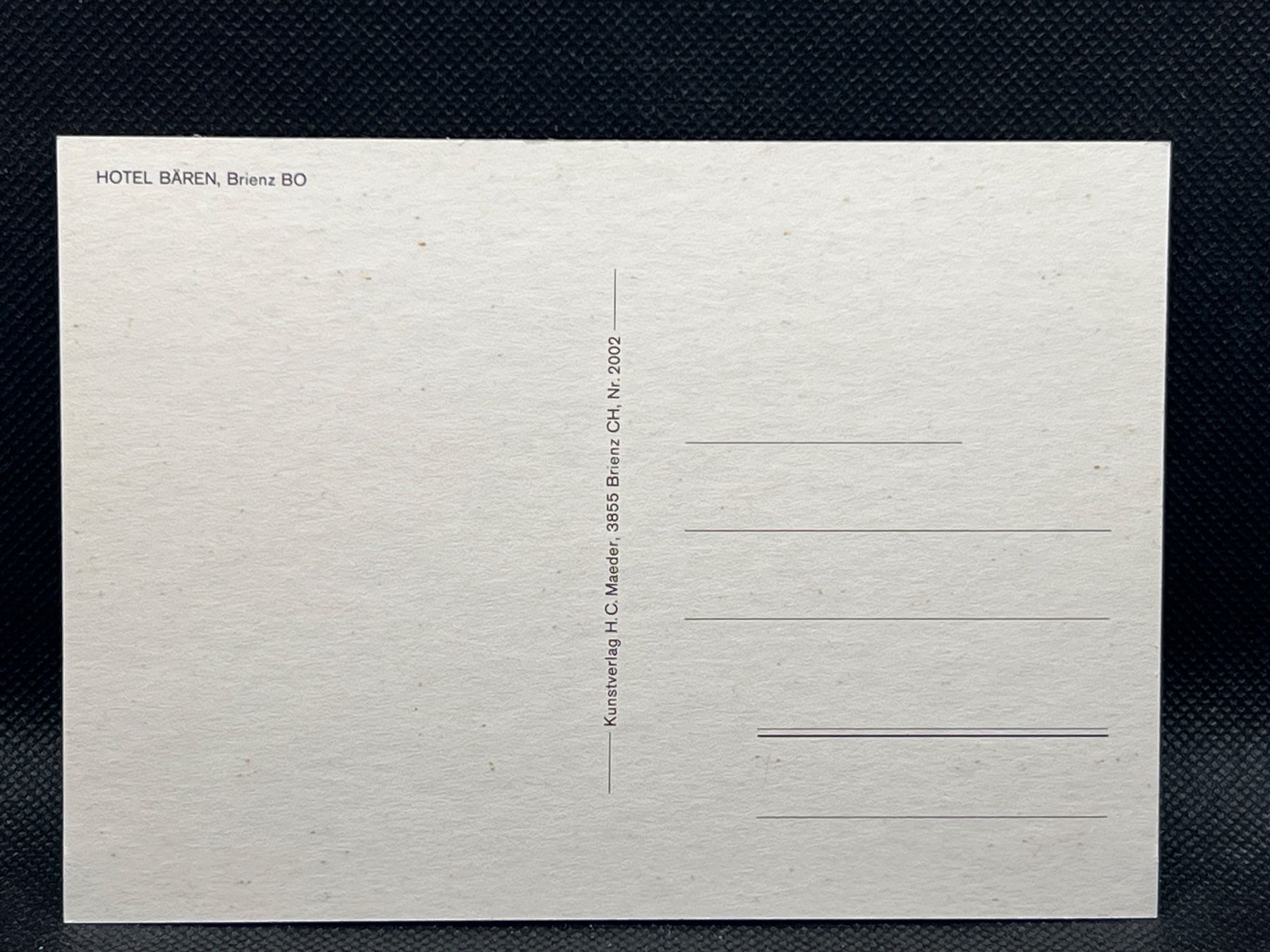 Cartoline postali: Hotel Bären, Brienz BO – Usato da Widnau venduto da Brusi9 1