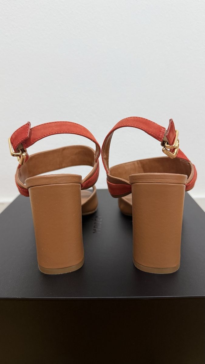 LUZ DA LUA Sandaletten Gr. 38 – Bi-Color Camel/Papaya (Neuf (Voir ...