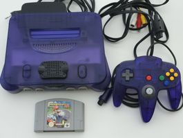Konsole Nintendo 64 Atomic Purple mit Mario Kart 64