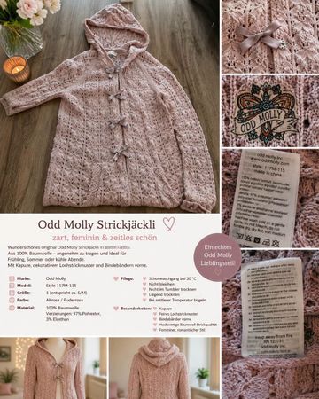 🌸 Original Odd Molly Strickjäckli – (ca. S/M) 🌸 