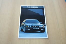 BMW 730i 735i 735iL Broschüre Prospekt 1986
