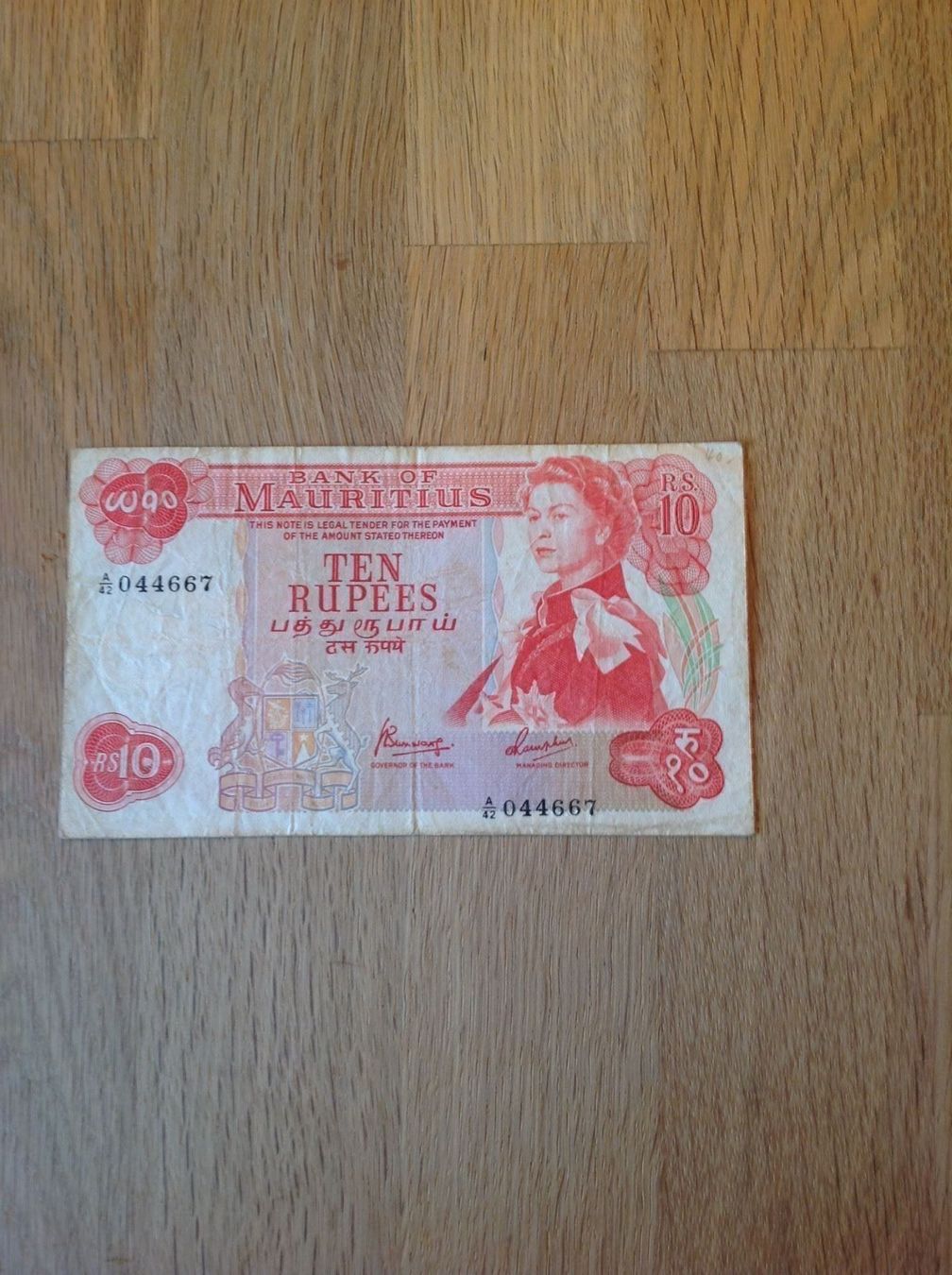 Banknoten: 10 roupies de Mauritius de 1967 TB – Gebraucht aus Villars-sur-Glâne von Graca03