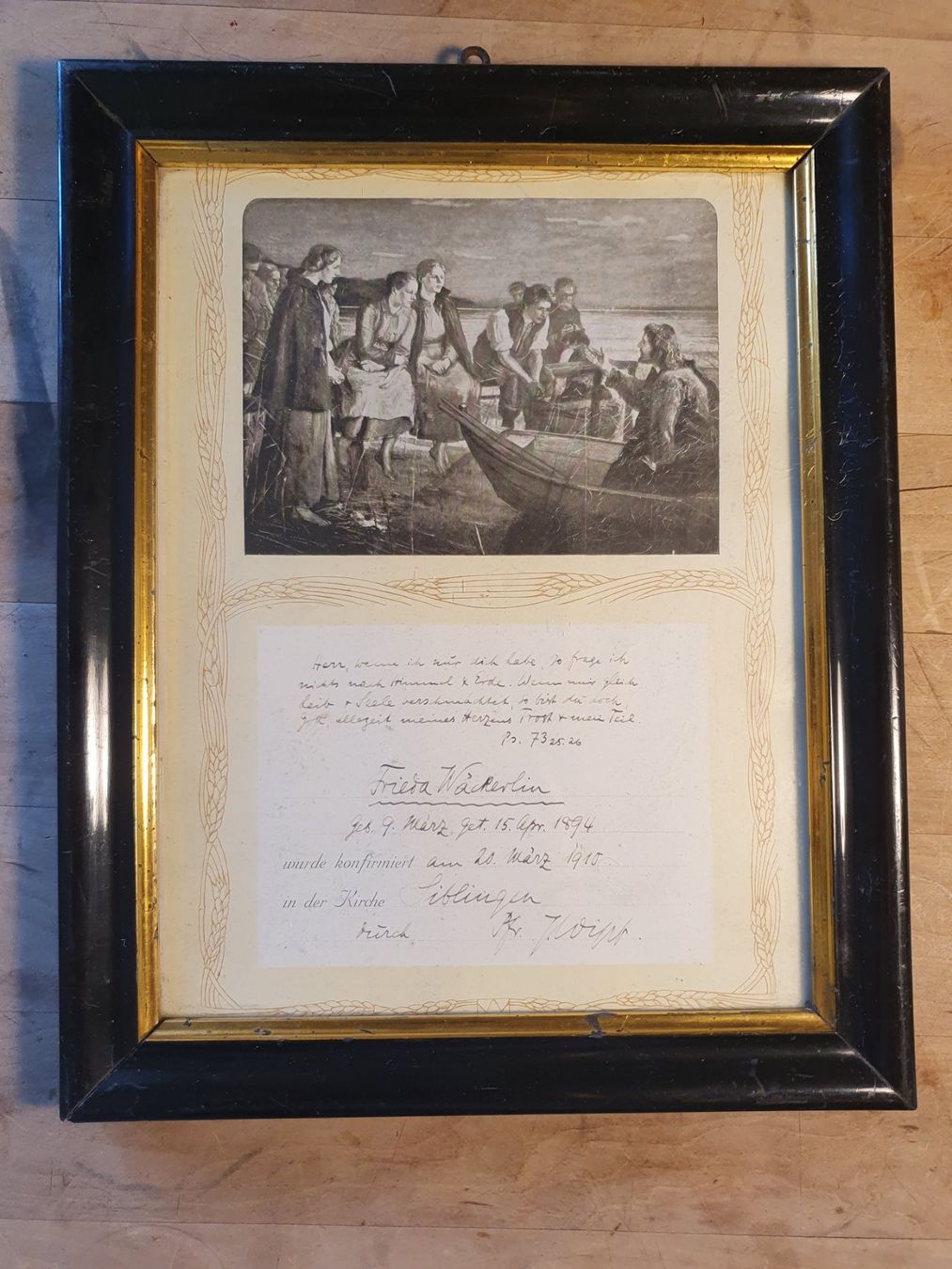 Documenti: Konfirmationsurkunde Frieda Wäckerlin 1910 – Usato da Zürich venduto da loosebone