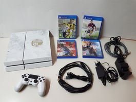 Sony PS 4 Konsole mit Destiny-Design und zubehör
