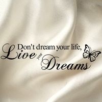 💖 Wandtattoo Don't dream your life Live your... 🌟💫