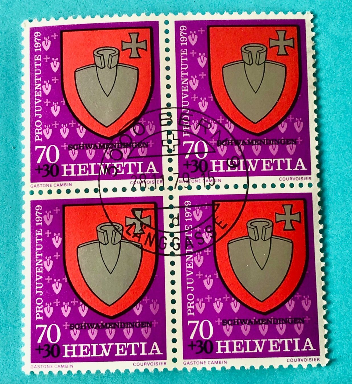 Tutti i francobolli:  Viererblock Nr.J271 Stempelt Bern 1979    – Usato da Aarau venduto da Billa007